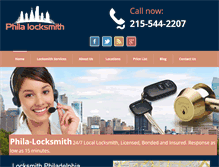 Tablet Screenshot of phila-locksmith.com